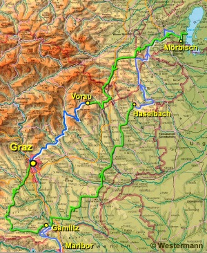 Alpinradler, Graphik, Slowenien, Plan, Rennrad, Tour, Burgenland, Steiermark, bucklige Welt, Neusiedler See, Vorau, Graz, Maribor, Slowenien, Haselbach