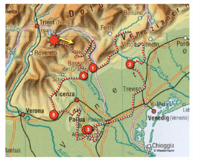 Alpinradler, Rennrad, Bici, Tour, Venetien, Veneto, Bassano del Grappa, Montebelluna, Colli Euganei, Soave, Breganze, Sette Communi, Monti Berici, Monti Lessini