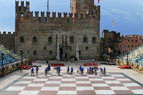 Alpinradler, Rennrad, Tour, Bici, Venetien, Veneto, Marostica, Piazza Scacchi