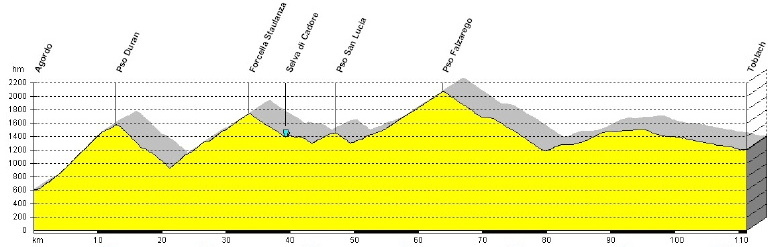 Alpinradler, Rennrad Profil Tour Alpin 2009: Pso Duran, Forcella Staulanza, Pso Falzarego, Toblach, Veneto, Venetien, Südtirol