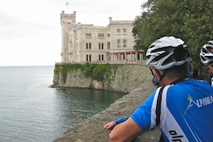 Rennrad, Tour, Friaul, Friuli, Bici, Strada Costiera, Miramar, Golf von Triest