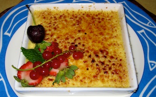 Crème brûlée, Auberge Chardon Bleu, Valbonnais